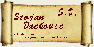 Stojan Dačković vizit kartica